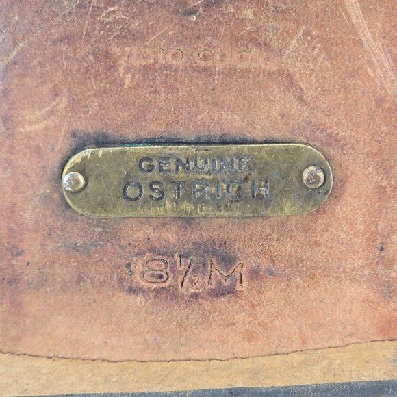 Vintage Mezlan Exotic Ostrich Suede Dress Shoes Mens 8.5M Tassel Slip-on Loafers - Picture 6 of 11